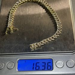 Diamond Cuban Bracelet 14k Gold