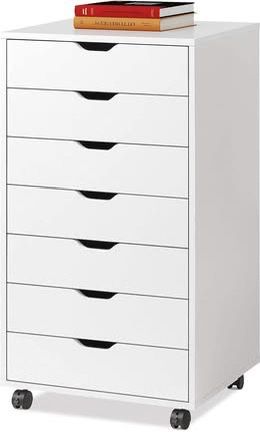 7 Drawer White Wood Chest