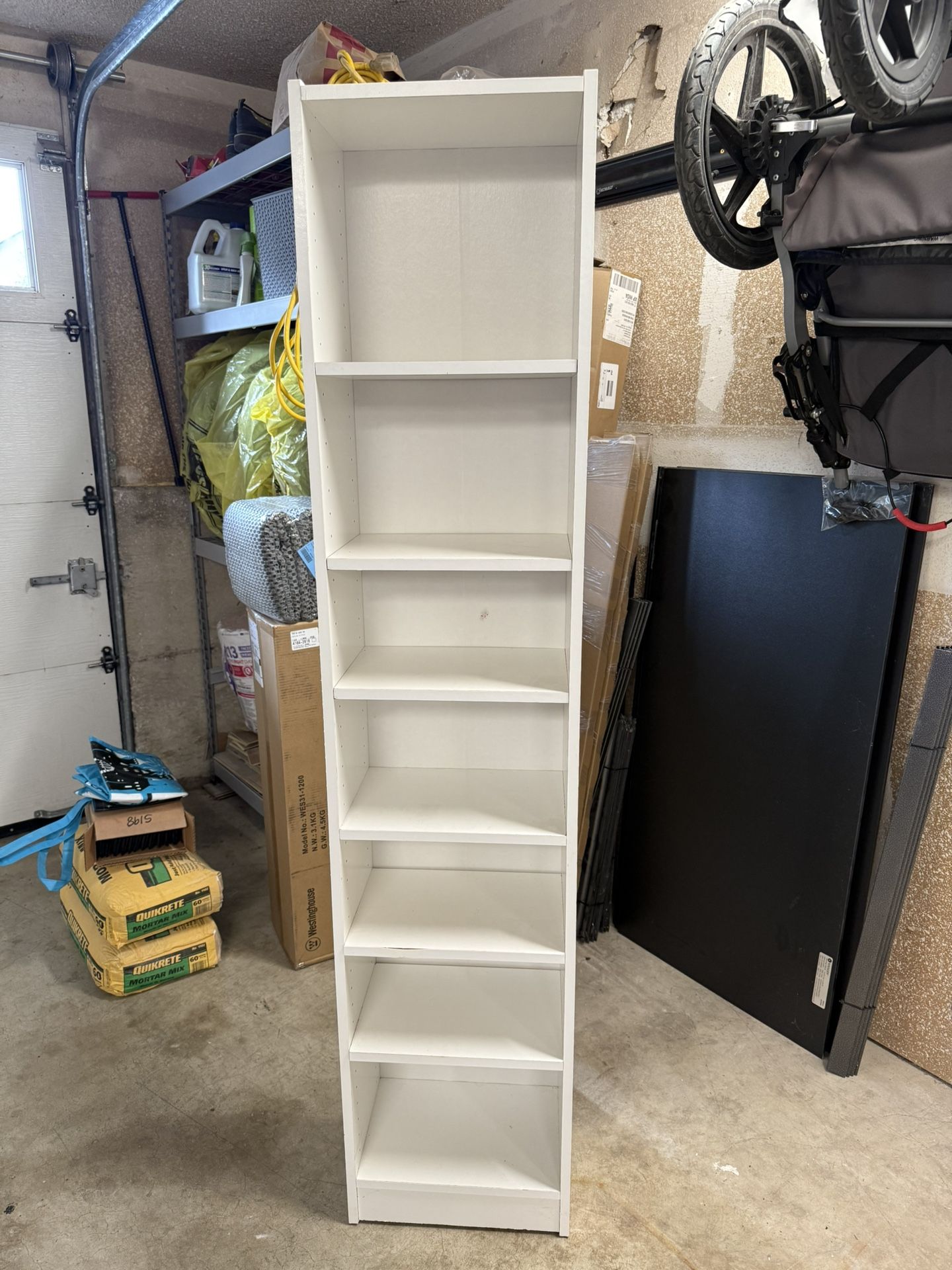 Tall Thin White Bookcase