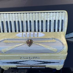 1960s Contello Accordion Ivory Made In Italy In Original Case
