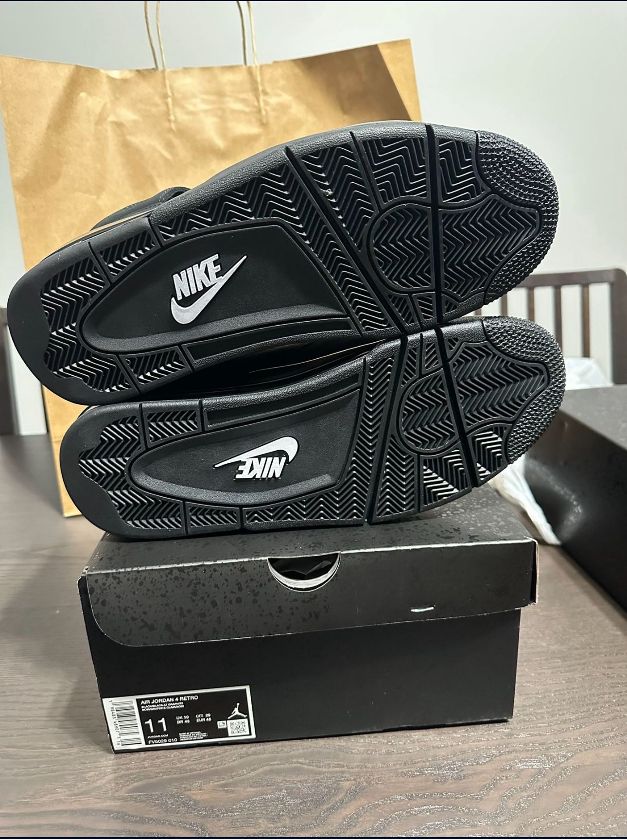 Retro 4 Black Cat Size 12 , 11, 8.5 , Gs 5 