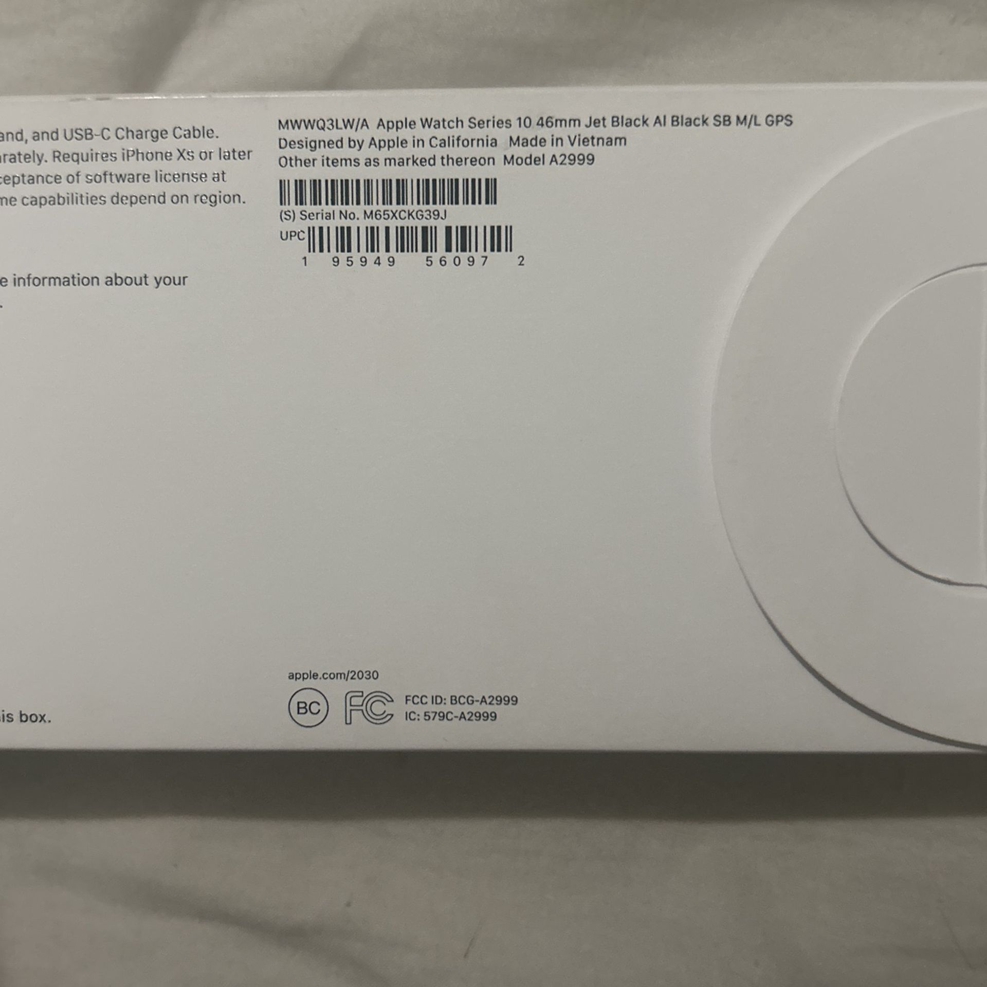 Apple Watch Series 10 46mm Jet Black