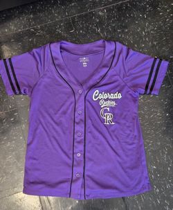 MLB Genuine Merchandise Colorado Rockies Purple Baseball Jersey - Women's S