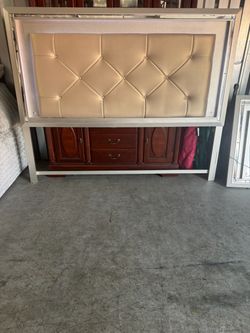 King Size LED head board & mirror