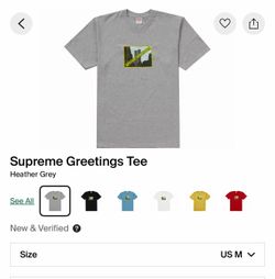 Supreme Greetings tee (Sz Medium)