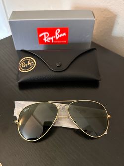Ray-Ban Aviator Sunglasses with Case and Box
