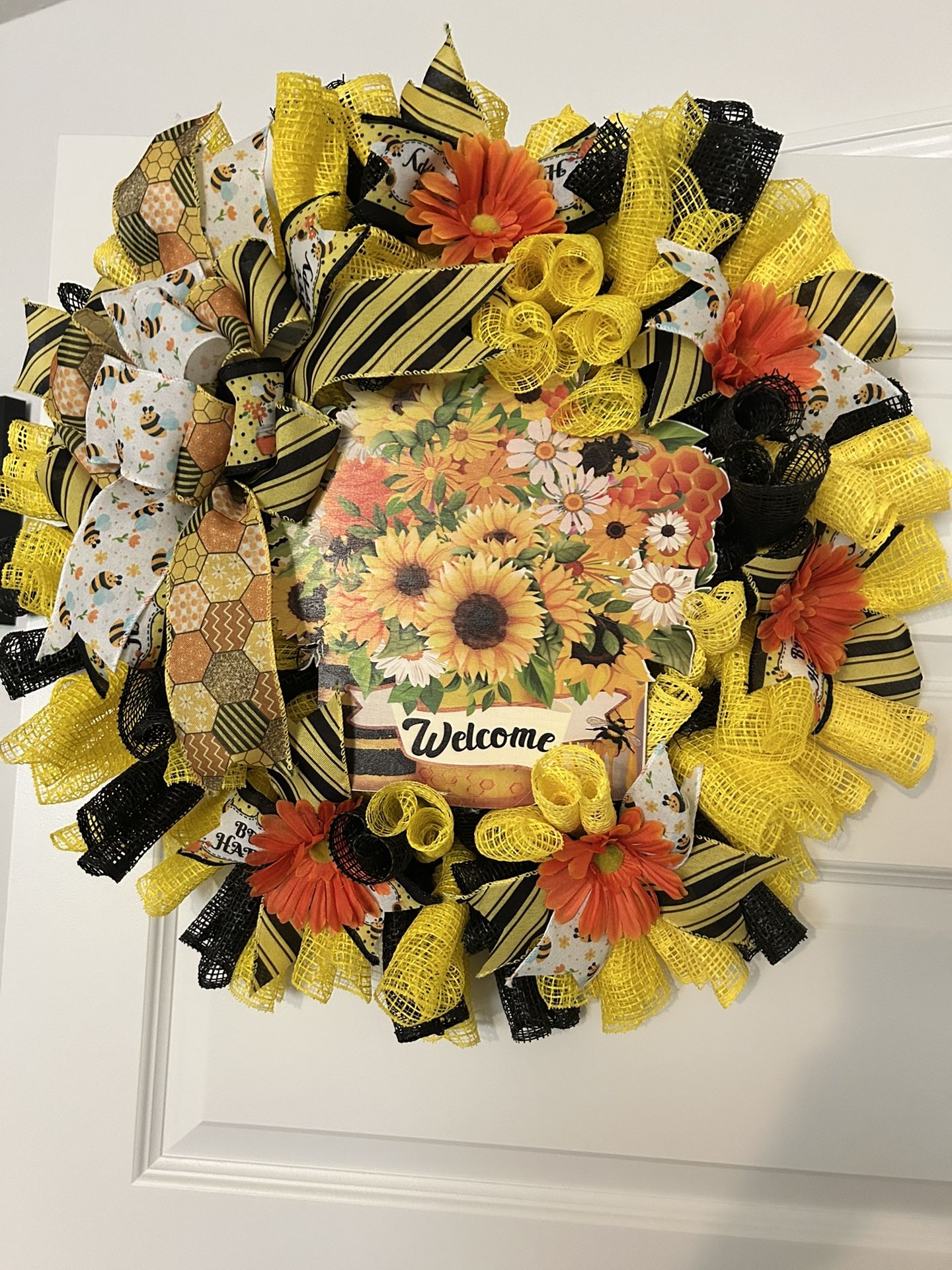 Sunflower And daisies Wreath