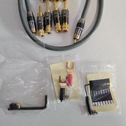 Tributaries Gold Banana Plug Set (8) & Monster RCA Accessory Lot