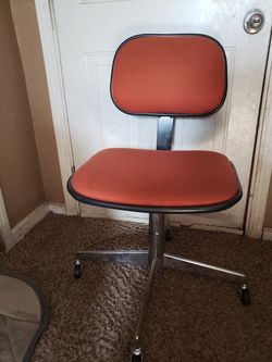 Vintage Steel Frame Desk Chair