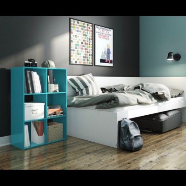 Brand New Room Essentials - 6 Cube Organizer Teal Blue