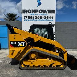 2017 Caterpillar 289D Skid Steer Loader High Flow- Enclosed Cab A/C & heater