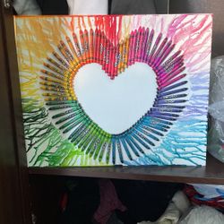 Rainbow Color Art Heart Board