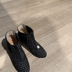 Black Suede Boots - Size 6