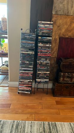 2 Racks With 80 Movies