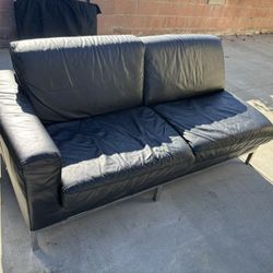 Black Leather Couch PICK UP TODAY