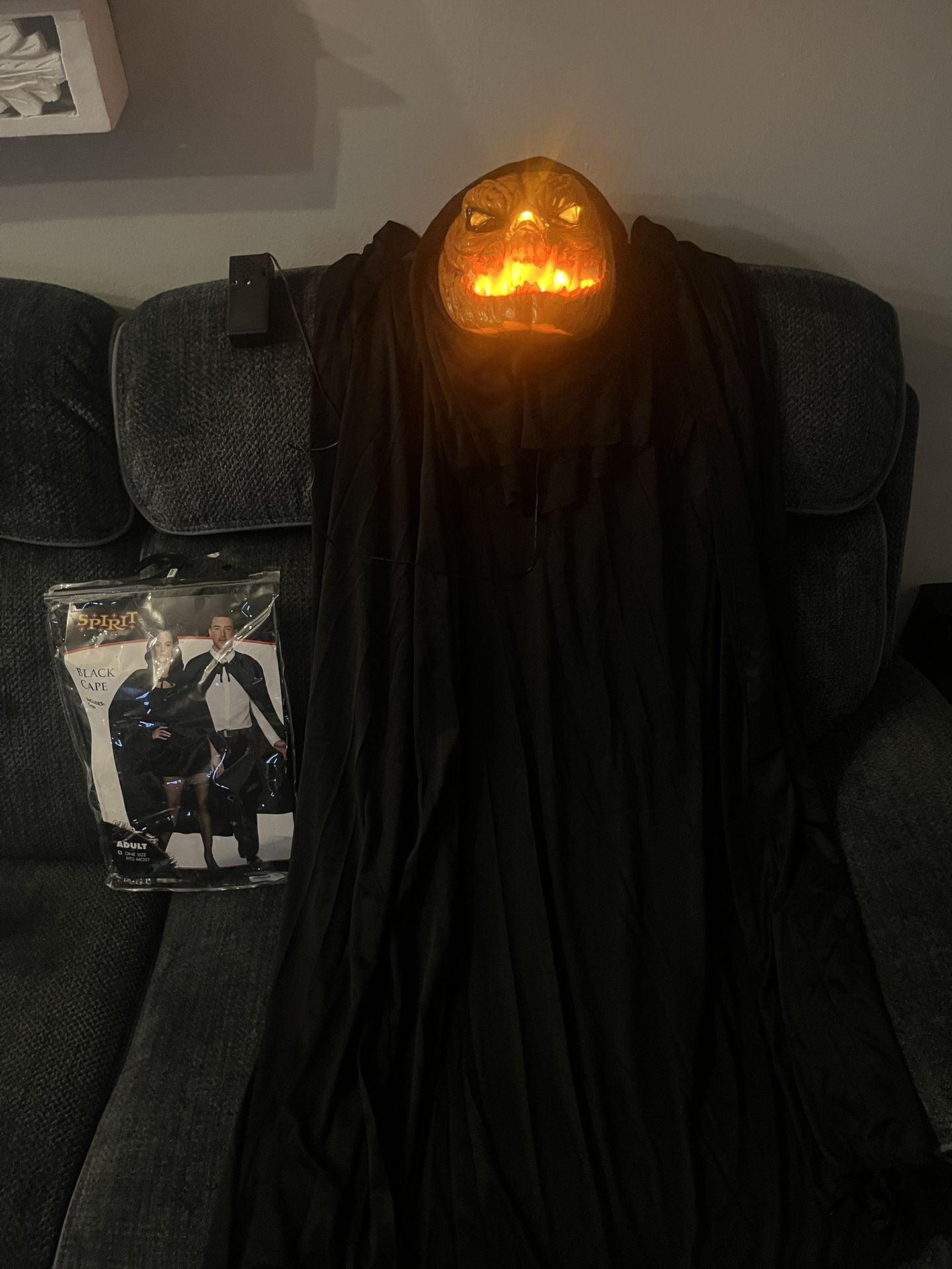 Halloween costume with light of mask