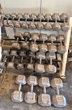 CAP Hex Dumbbell Set 10–90 lbs
