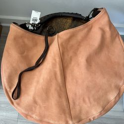GAP Orange Cow Split Leather Hobo Bag Purse - New With Tags