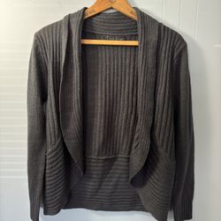 Icon Apparel Gray Knit Cardigan Sweater. Size Small. 