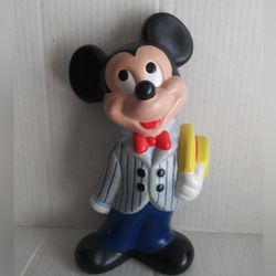 Dapper Mickey Mouse Vintage Ceramic Hand Painted 9" Figure - Walt Disney Prod