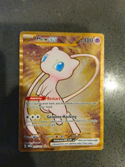 Pokemon Gold Metal Mew Card 205/165