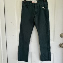 Levi’s Corduroy Green Slim Straight Leg Jeans 511 Slim Fit Jeans Boys size 14