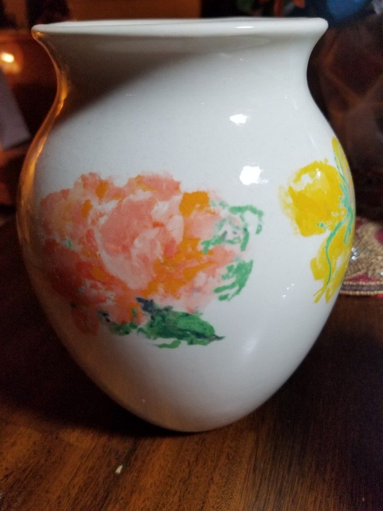 Tiffany & Co Authentic Blossom Floral Flower Vase Ceramic Home Decor Accent 2001