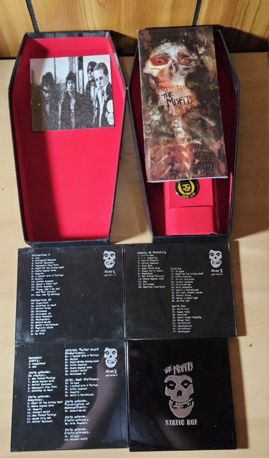 The Misfits First Edition Box Set W/ All Pamphlets, Enamel Pin And 4 Discs