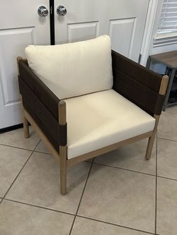 New Christopher Knight Home 30" Outdoor Wooden Club Chair Patio Furniture