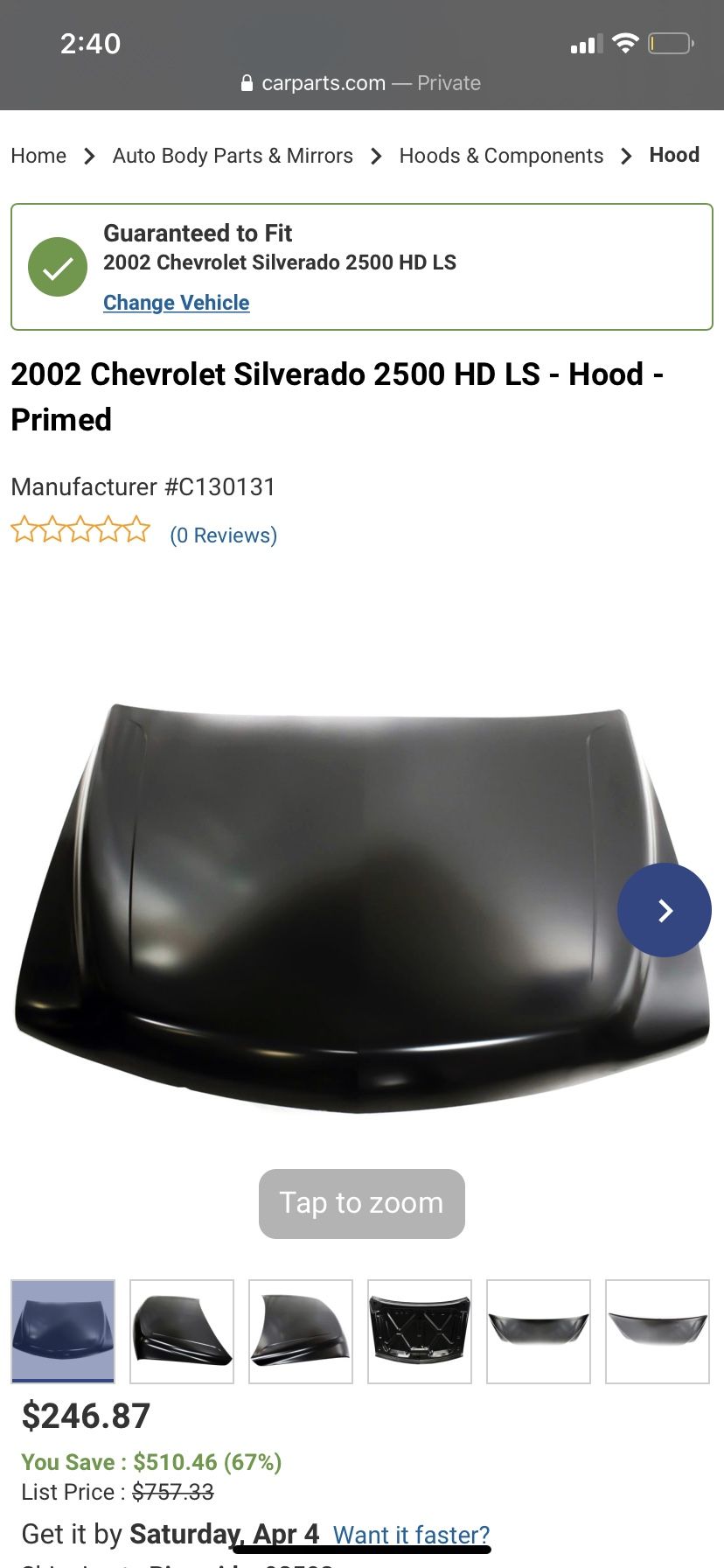 99 02 Silverado Hd Hoodnull