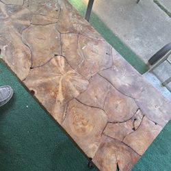 Chic Edge Wood Coffee Table