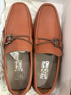 Salvatore Ferragamo Men's Front Gancini Leather Loafer Siena Tan Size 7 E