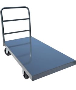 Steel Platform Truck – 60”x24” Heavy-Duty Push Cart with 6” Wheels, 2000lb Capacity – Gray