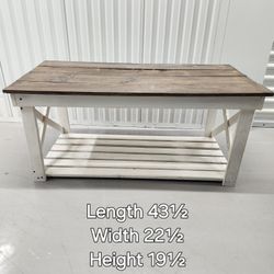 Farmhouse Rustic Coffee Table 