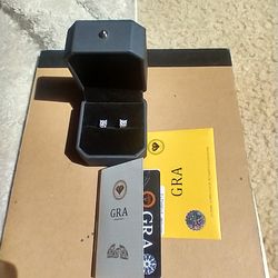 Princess Cut Moissanite Earrings New in the box