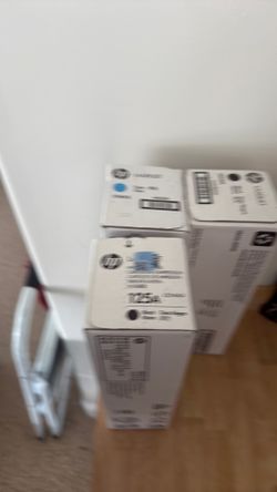 HP 125A 2 black and one blue ink