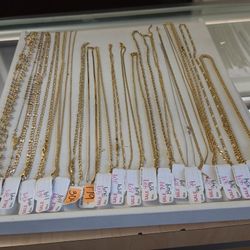 10k14k Gold Necklace For Sale Different Prices And Different Games Layaway Available If You Are Interested Please Ask For Maribel Thank You 