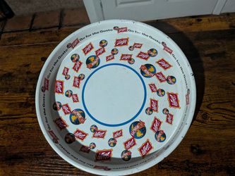 Vintage Schlitz Beer "Go For The Gusto" Metal Serving Tray – Bar Advertising Collectible
