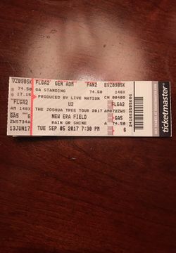 U2 Tickets/ Buffalo, NY