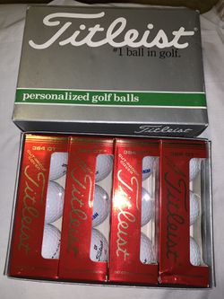 New Titleist Personalized Golf Balls 1 Dozen 384 DT Cut Proof Cover 90 Compression