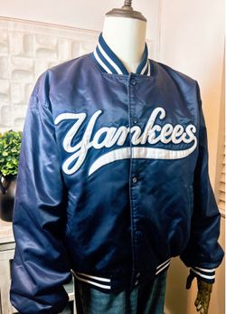 Majestic MLB New York Yankees Jacket Blue White L Baseball Officially Licensed
