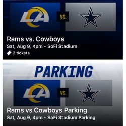 Rams Versus Cowboys @ SoFi - 2 Tickets And Parking 