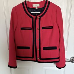 Jcrew 100% Wool Pink Jacket Size 4