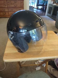 Fuel DOT Fiberglass Black Motorcycle Helmet 