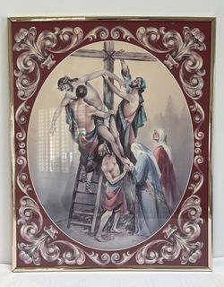 Artwork:   Vintage Vincent Barzoni The Crucifixion  16x20