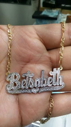 14k gold any name double plate diamond cut 20 inch chain 12 grams