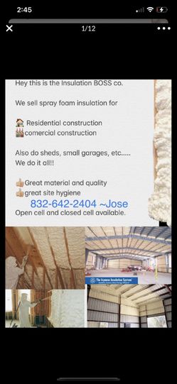 Spray foam insulation