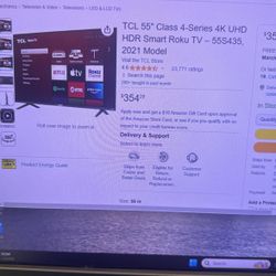 55 Inch Brand New Smart Tv TCL Never Open