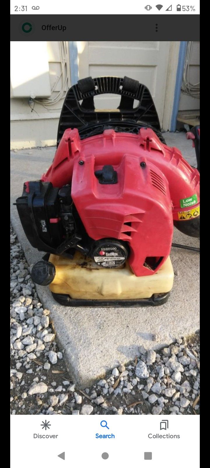 Redmax EBZ 5000 Backpack Leaf blower