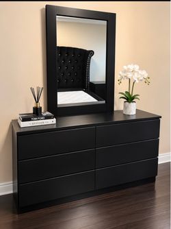 BLACK 6 Drawer Dressers 🛋️🖤✔️